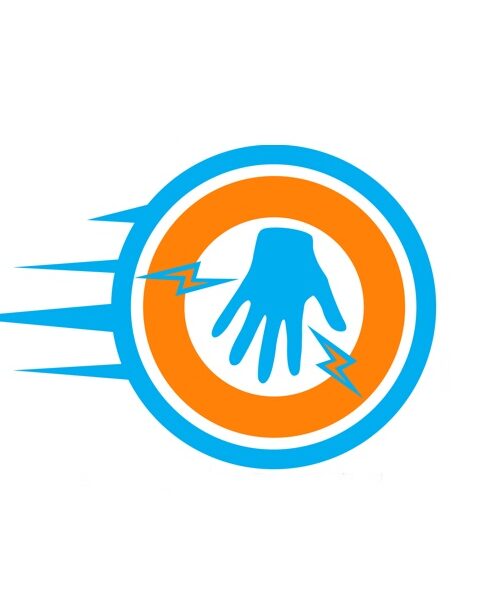 Kids wheelchair gloves logo